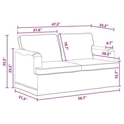 vidaXL Sofa Dunkelgrau 144 x 80 x 85 cm Stoff