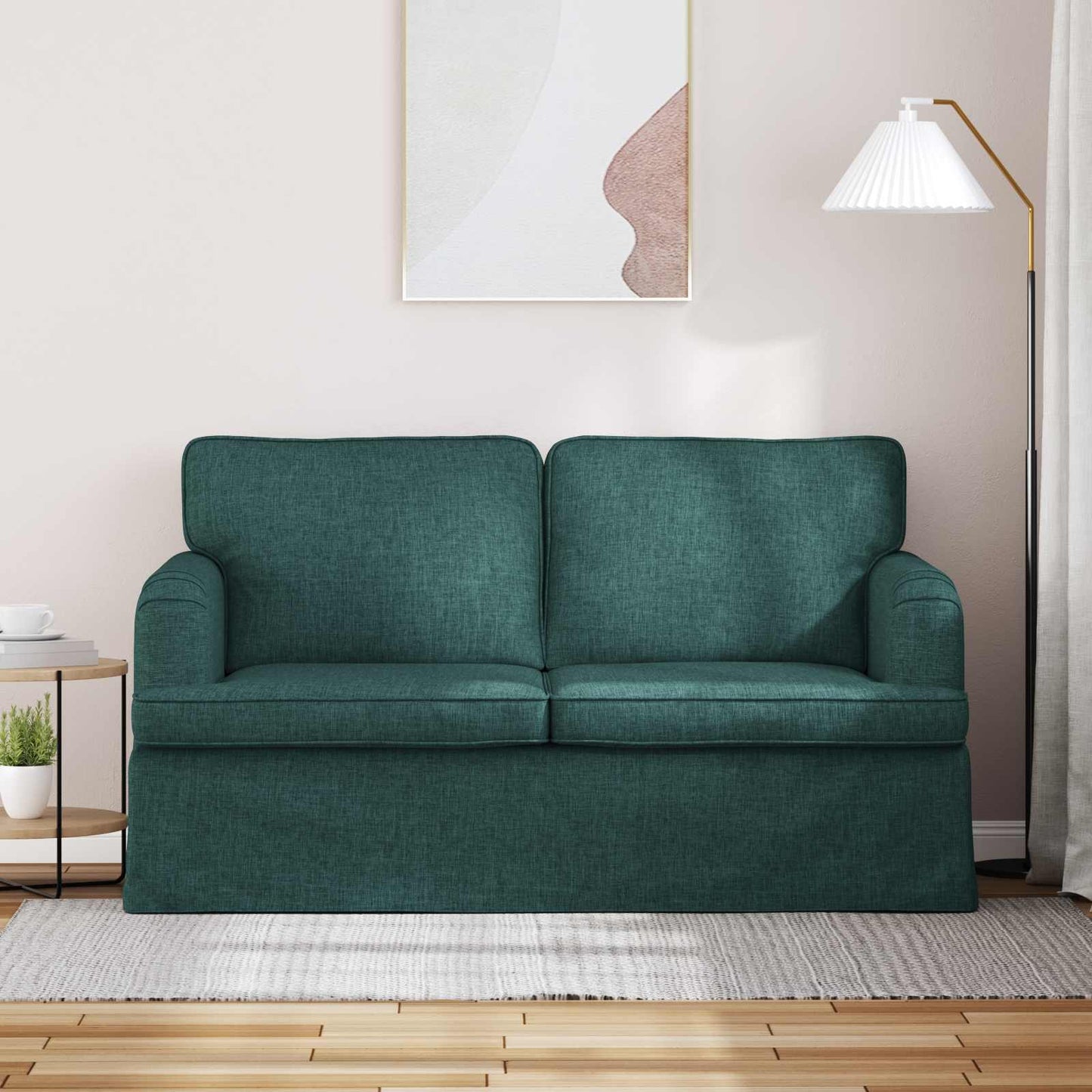 vidaXL Sofa Dunkelgrün 144 x 80 x 85 cm Stoff