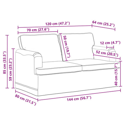 vidaXL Sofa Dunkelgrün 144 x 80 x 85 cm Stoff