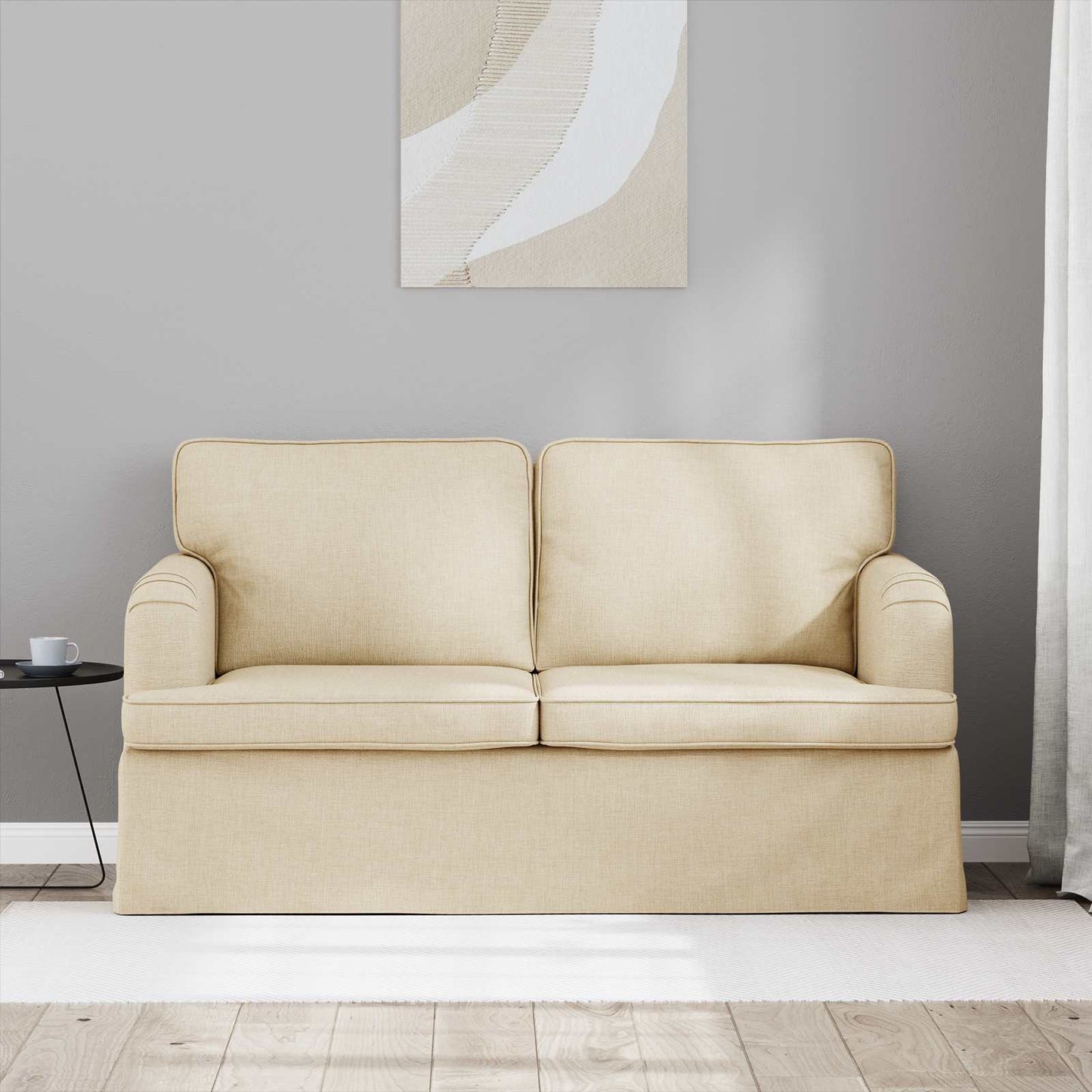 vidaXL Sofa Creme 144 x 80 x 85 cm Stoff