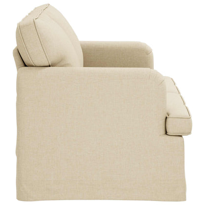 vidaXL Sofa Creme 144 x 80 x 85 cm Stoff