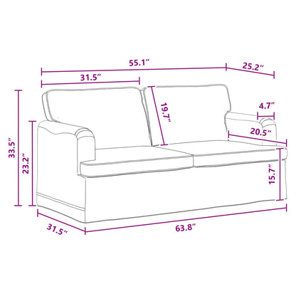 vidaXL Sofa Dunkelgrau 142 x 80 x 85 cm Stoff