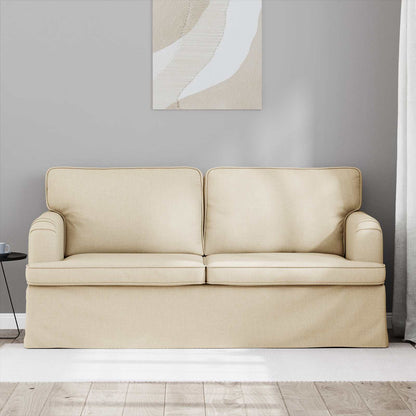 vidaXL Sofa Creme 142 x 80 x 85 cm Stoff