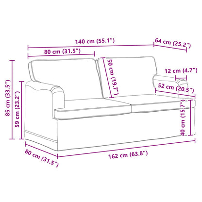vidaXL Sofa Blau 142 x 80 x 85 cm Stoff