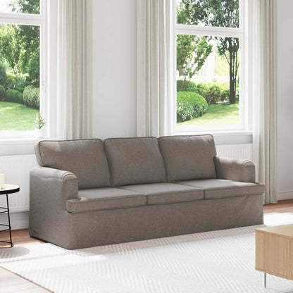 vidaXL Sofa Taupe 201 x 80 x 85 cm Stoff