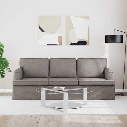 vidaXL Sofa Taupe 201 x 80 x 85 cm Stoff