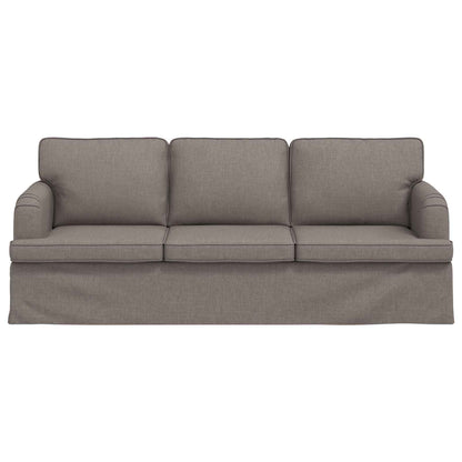 vidaXL Sofa Taupe 201 x 80 x 85 cm Stoff