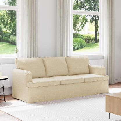 vidaXL Sofa Creme 201 x 80 x 85 cm Stoff