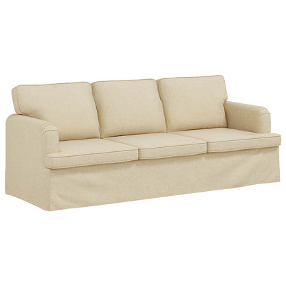 vidaXL Sofa Creme 201 x 80 x 85 cm Stoff