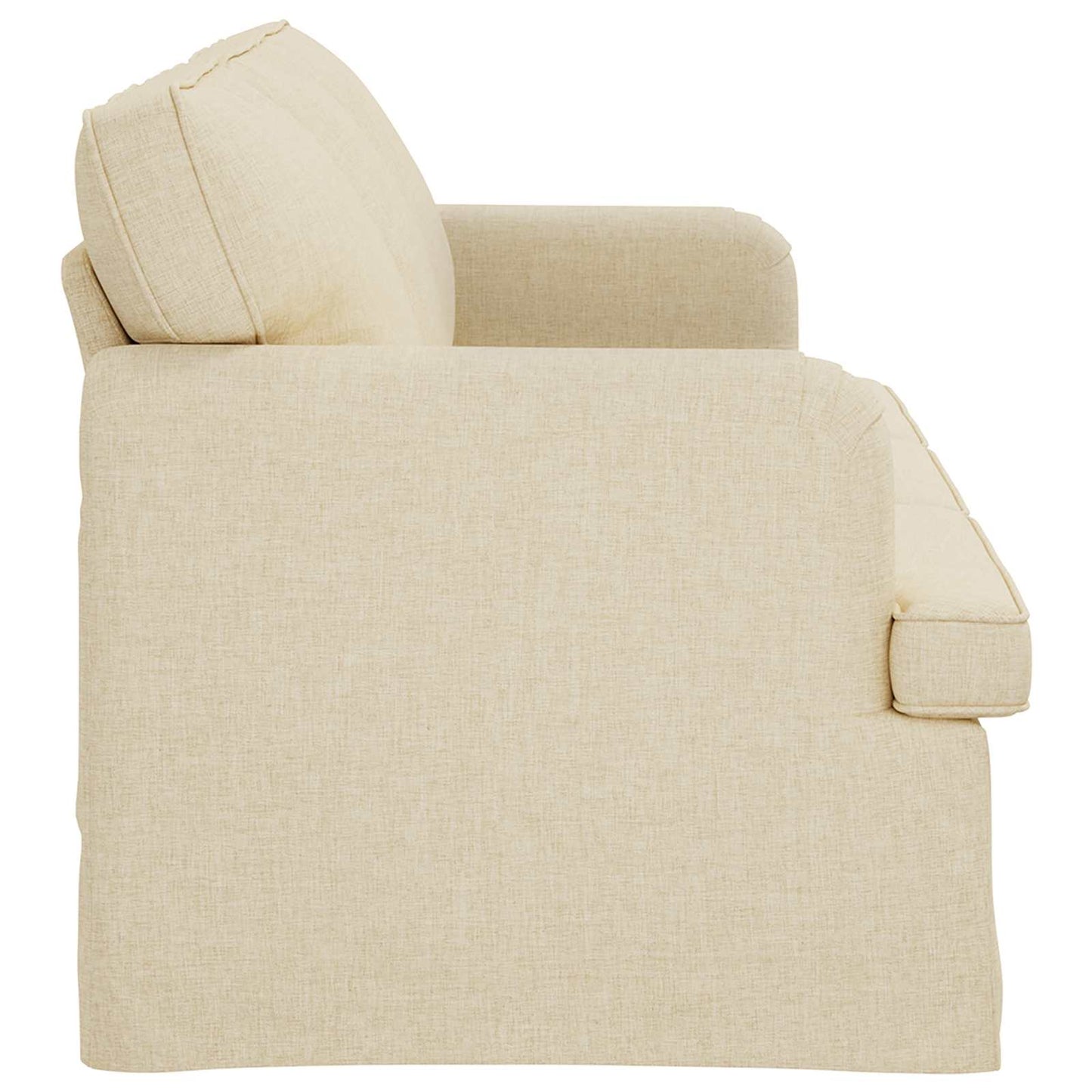 vidaXL Sofa Creme 201 x 80 x 85 cm Stoff