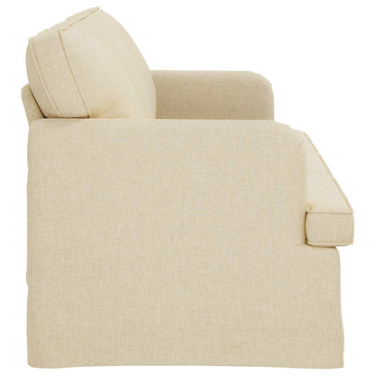 vidaXL Sofa Creme 201 x 80 x 85 cm Stoff