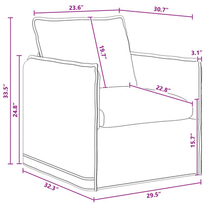 vidaXL Sofa Dunkelgrau 195 x 82 x 85 cm Stoff