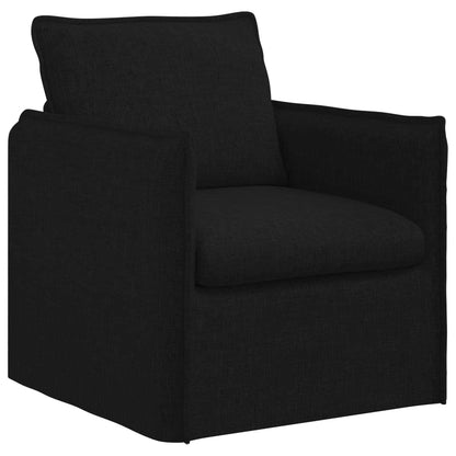 Sofa Schwarz 195 x 82 x 85 cm Stoff
