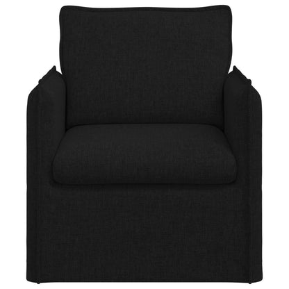 Sofa Schwarz 195 x 82 x 85 cm Stoff