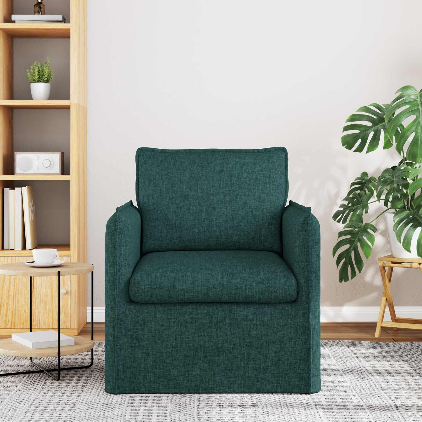 vidaXL Sofa Dunkelgrün 195 x 82 x 85 cm Stoff