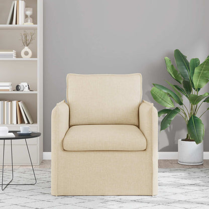 vidaXL Sofa Creme 195 x 82 x 85 cm Stoff