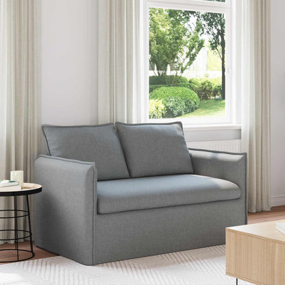 vidaXL Sofa Hellgrau 136 x 82 x 85 cm Stoff