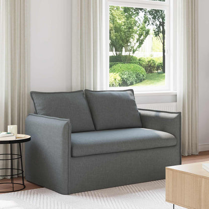 vidaXL Sofa Dunkelgrau 136 x 82 x 85 cm Stoff