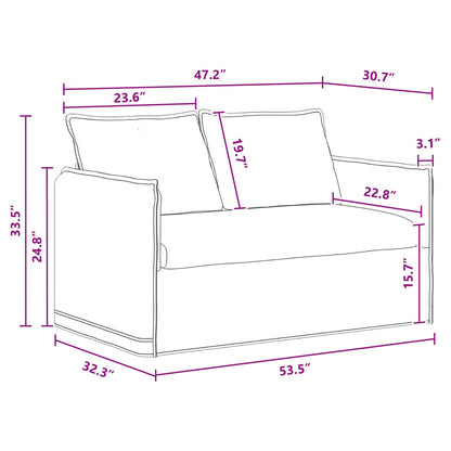 vidaXL Sofa Dunkelgrau 136 x 82 x 85 cm Stoff