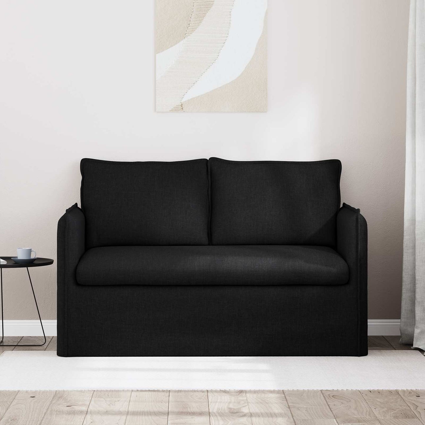 vidaXL Sofa Schwarz 136 x 82 x 85 cm Stoff