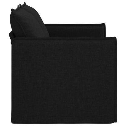 vidaXL Sofa Schwarz 136 x 82 x 85 cm Stoff