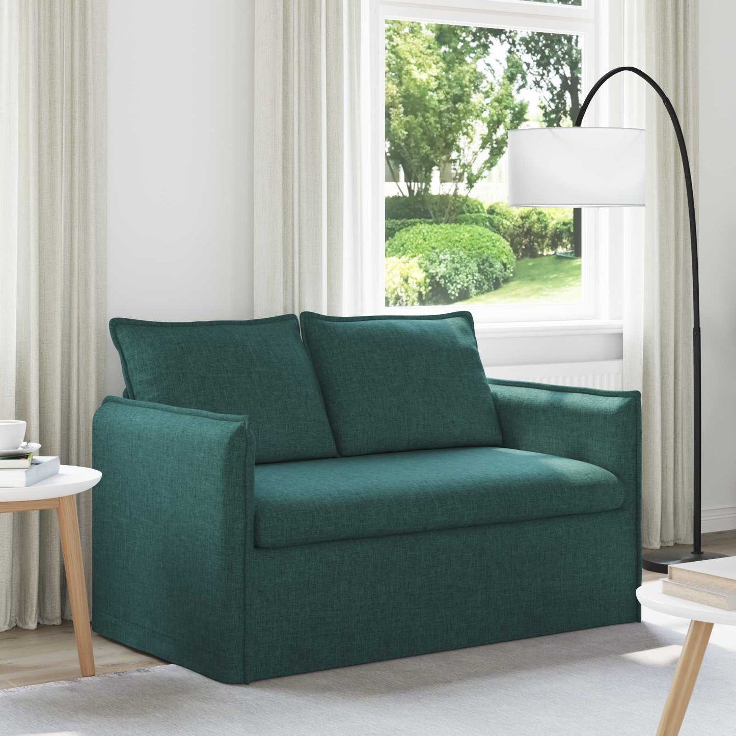 vidaXL Sofa Dunkelgrün 136 x 82 x 85 cm Stoff