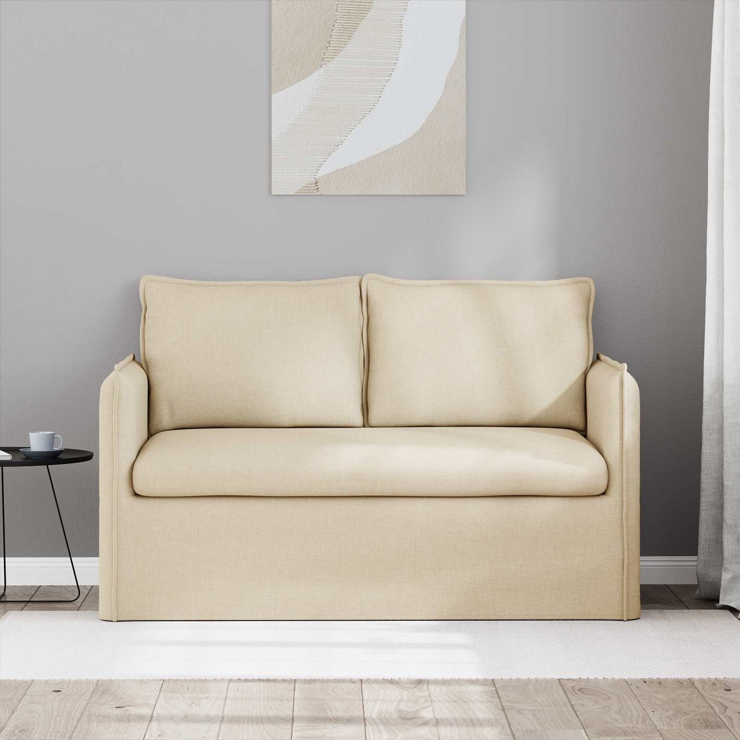 vidaXL Sofa Creme 136 x 82 x 85 cm Stoff