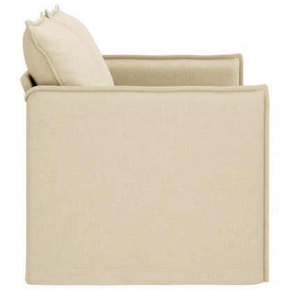 vidaXL Sofa Creme 136 x 82 x 85 cm Stoff