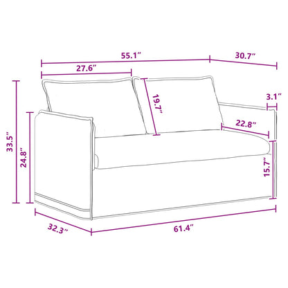 vidaXL Sofa Dunkelgrau 156 x 82 x 85 cm Stoff