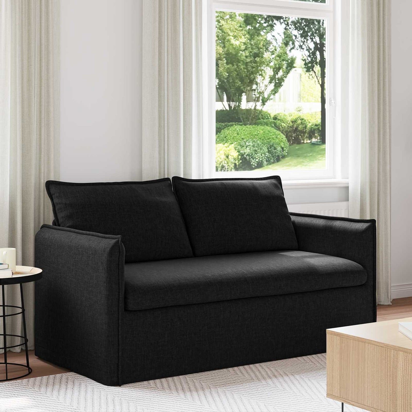 vidaXL Sofa Schwarz 156 x 82 x 85 cm Stoff