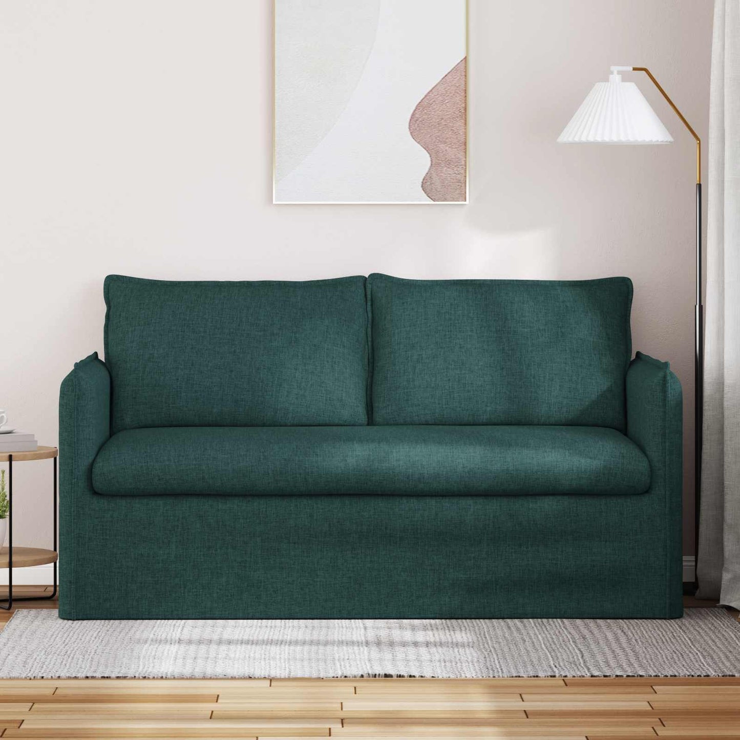 vidaXL Sofa Dunkelgrün 156 x 82 x 85 cm Stoff