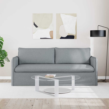 vidaXL Sofa Hellgrau 196 x 82 x 85 cm Stoff