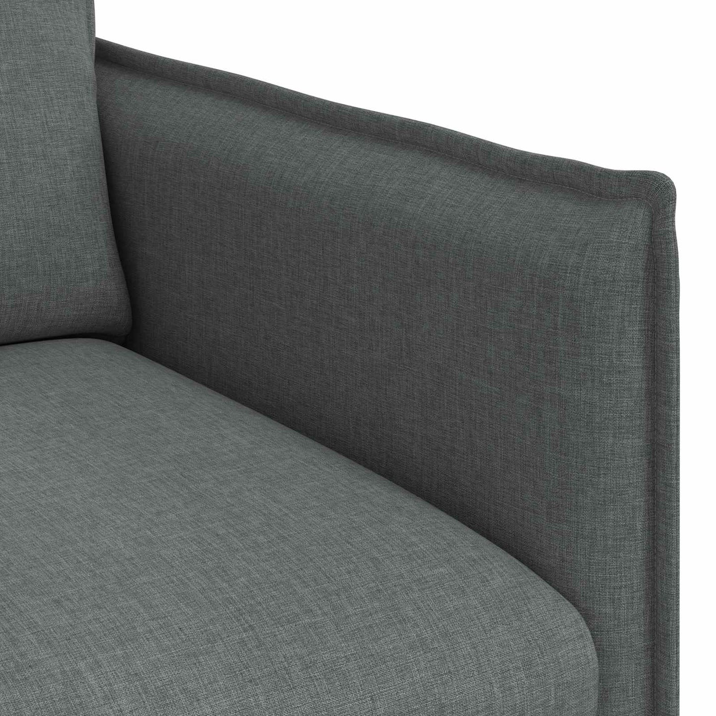 Sofa Dunkelgrau 196 x 82 x 85 cm Stoff