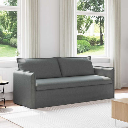 Sofa Dunkelgrau 196 x 82 x 85 cm Stoff
