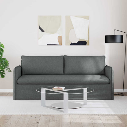 Sofa Dunkelgrau 196 x 82 x 85 cm Stoff