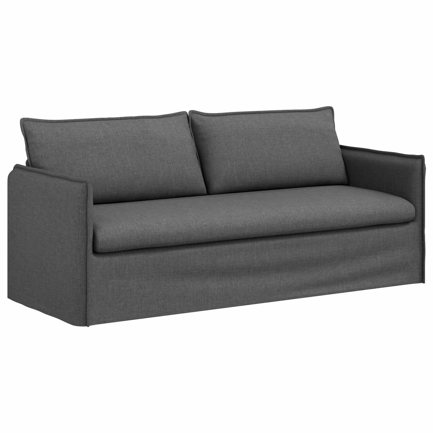 Sofa Dunkelgrau 196 x 82 x 85 cm Stoff