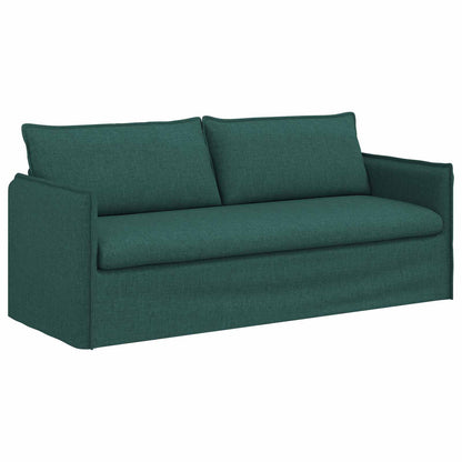 Sofa Dunkelgrün 196 x 82 x 85 cm Stoff