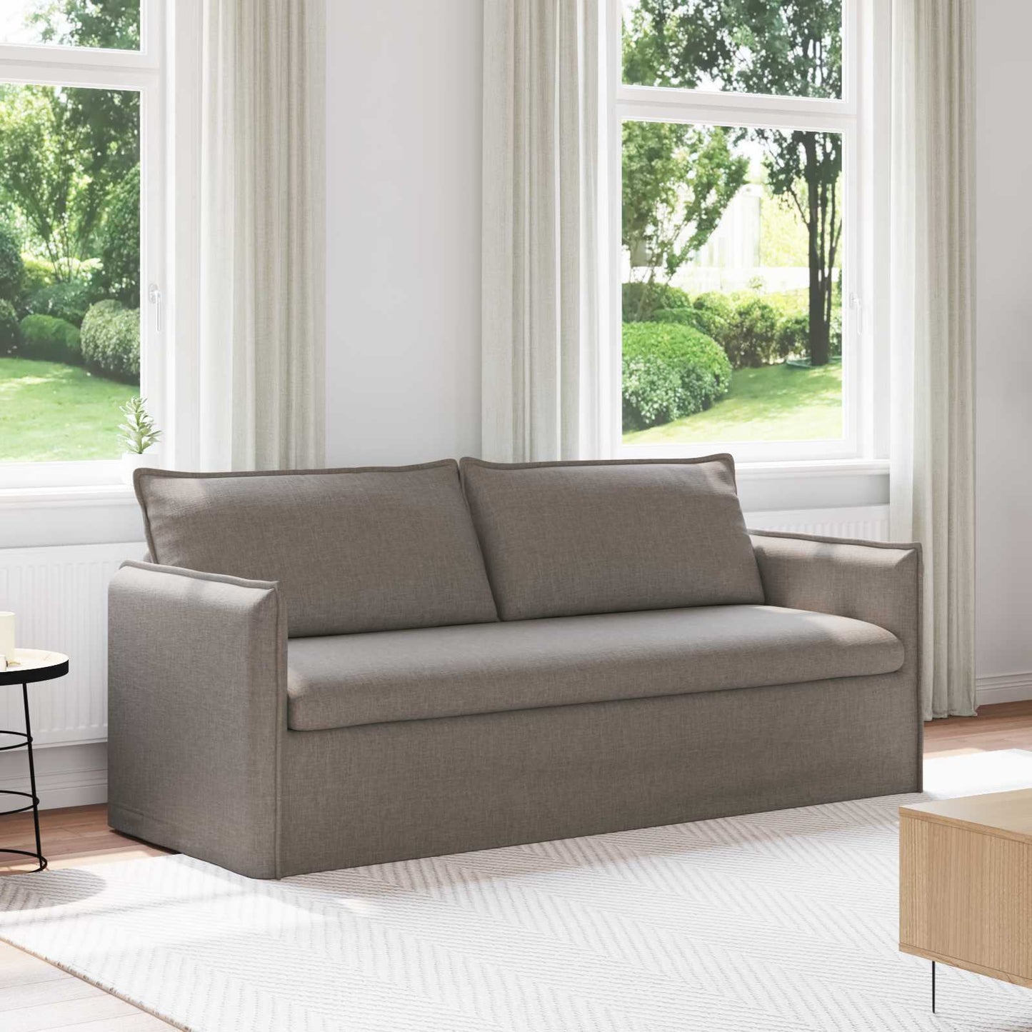 vidaXL Sofa Taupe 196 x 82 x 85 cm Stoff