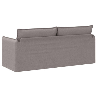 vidaXL Sofa Taupe 196 x 82 x 85 cm Stoff
