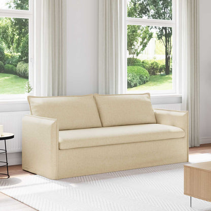 vidaXL Sofa Creme 196 x 82 x 85 cm Stoff