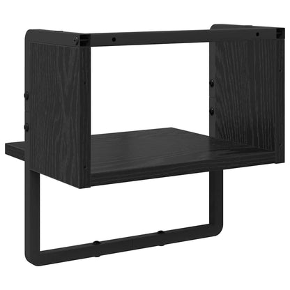 vidaXL Wandregal Schwarz Eichen-Optik 30 x 25 x 30 cm Holzwerkstoff