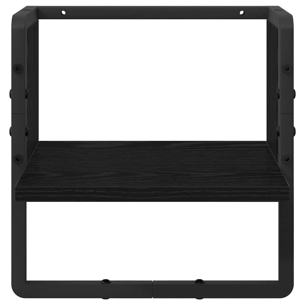 vidaXL Wandregal Schwarz Eichen-Optik 30 x 25 x 30 cm Holzwerkstoff
