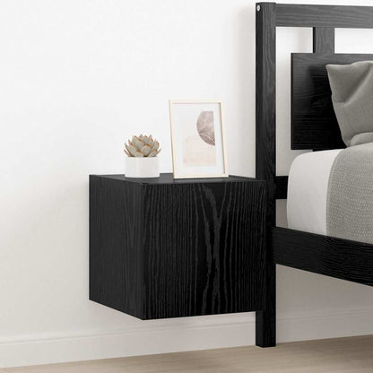 vidaXL TV-Wandschrank Schwarz Eichen-Optik 30,5 x 35 x 30 cm
