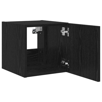 vidaXL TV-Wandschrank Schwarz Eichen-Optik 30,5 x 35 x 30 cm