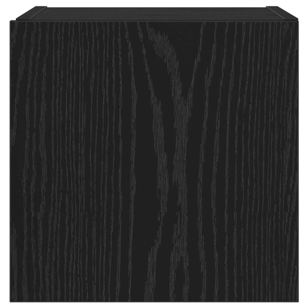 vidaXL TV-Wandschrank Schwarz Eichen-Optik 30,5 x 35 x 30 cm