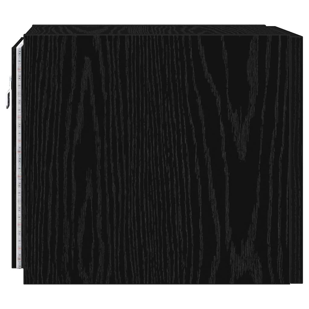 vidaXL TV-Wandschrank Schwarz Eichen-Optik 30,5 x 35 x 30 cm