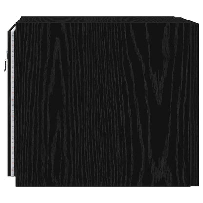 vidaXL TV-Wandschrank Schwarz Eichen-Optik 30,5 x 35 x 30 cm