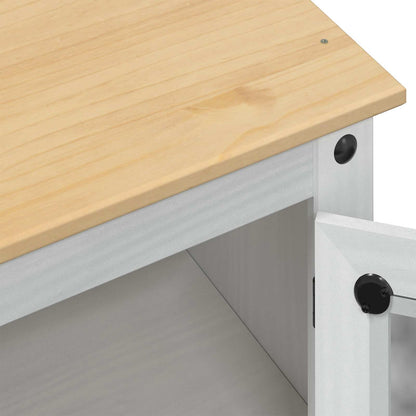 Badezimmerschrank Weiß 50 x 40 x 185 cm Massives Kiefernholz