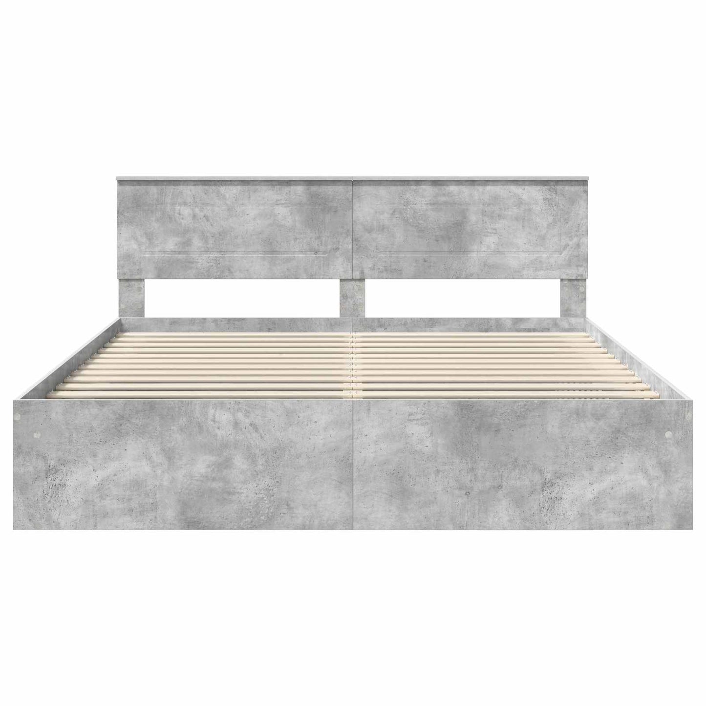 vidaXL Bettrahmen mit Kopfteil Beton 180 x 200 cm Holzwerkstoff