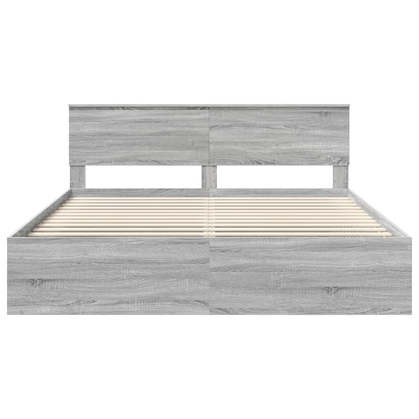 vidaXL Bettrahmen Graues Sonoma 180 x 200 cm Holzwerkstoff